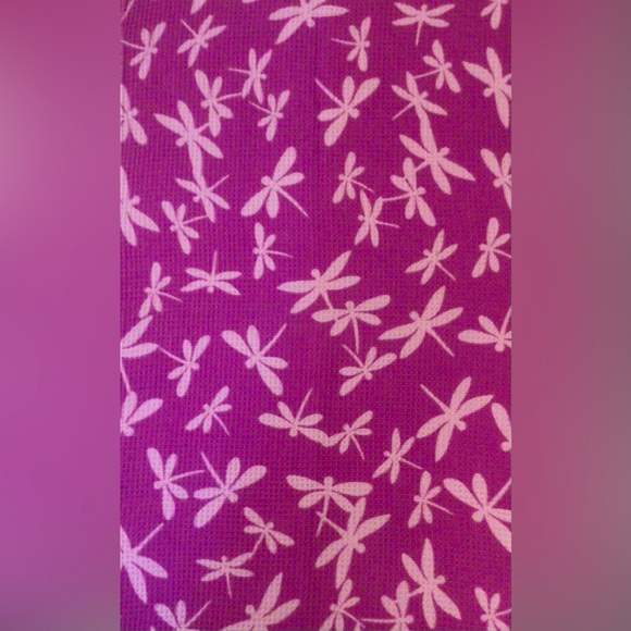 Brand New w/o tags. Set of Vibrant Purple Dragonfly Dish Towels. So cute! - Picture 1 of 6